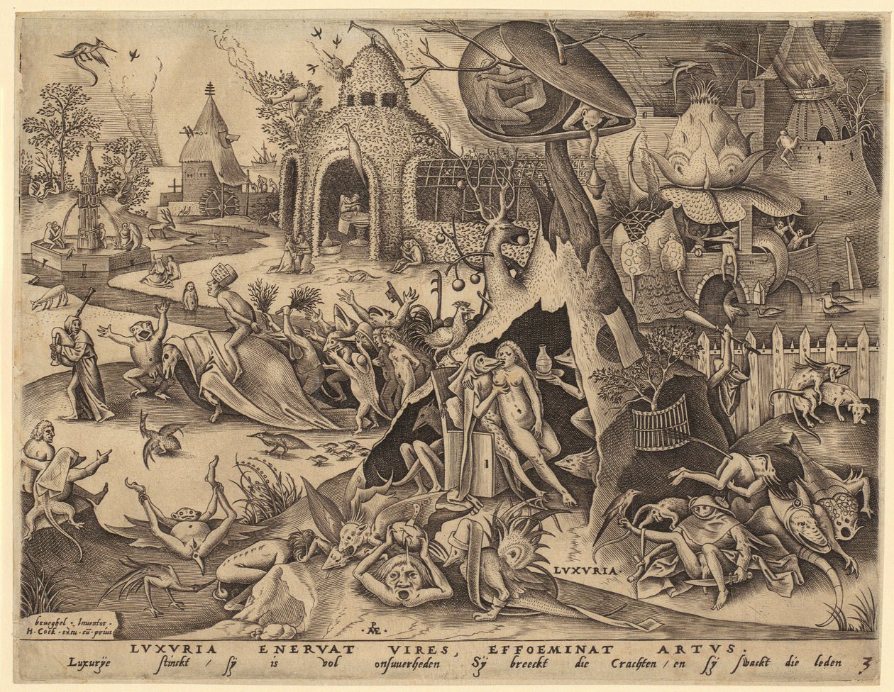 Horatius Cocles, blad 2 uit de reeks "Romeinse helden" door Hendrick Goltzius