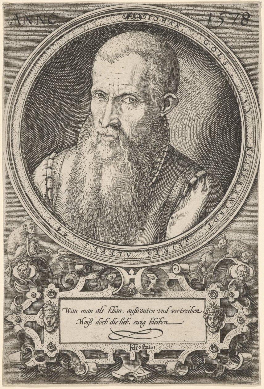 Jan Goltz II door Hendrick Goltzius