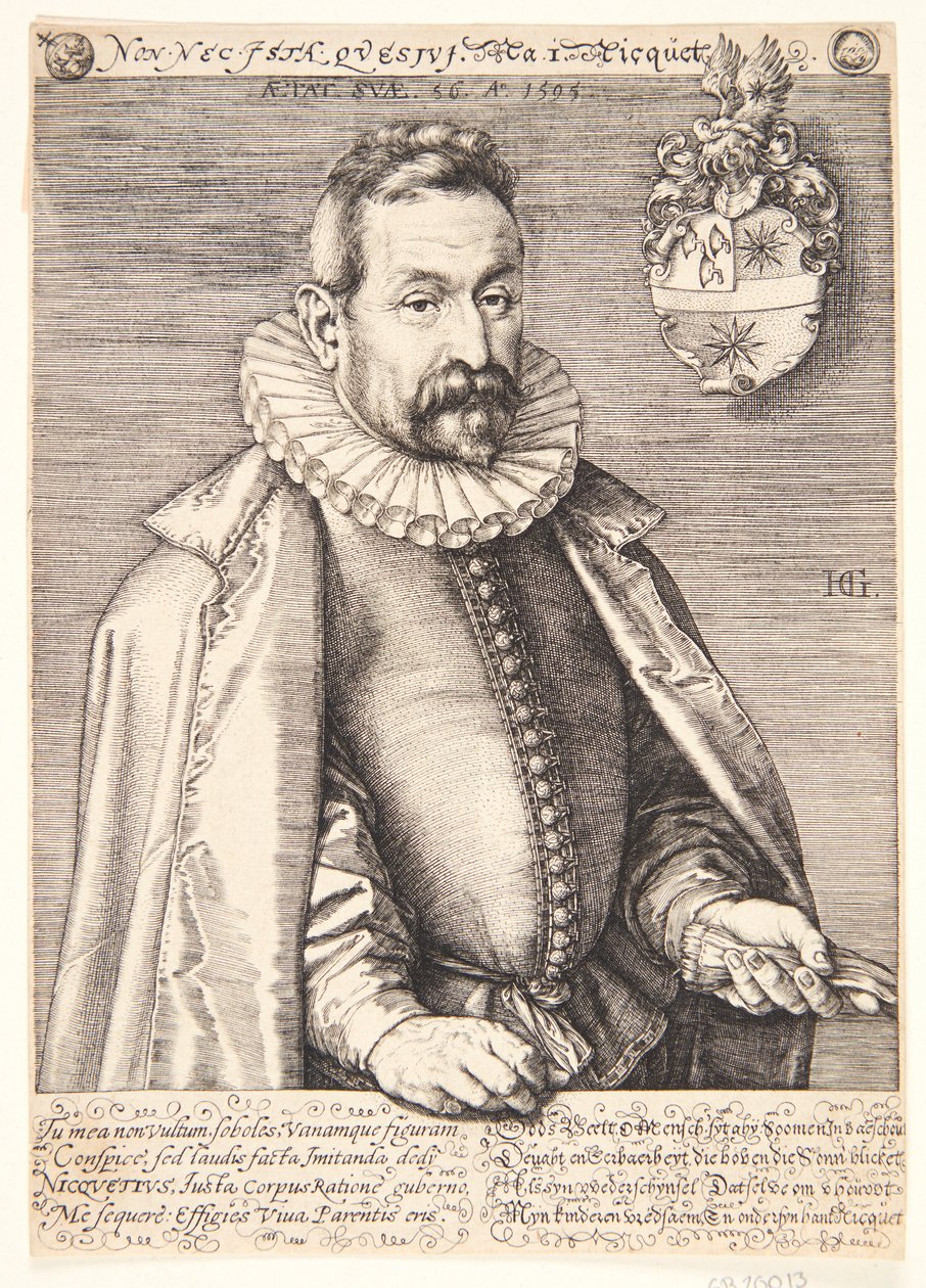 Jan Nicquet door Hendrick Goltzius