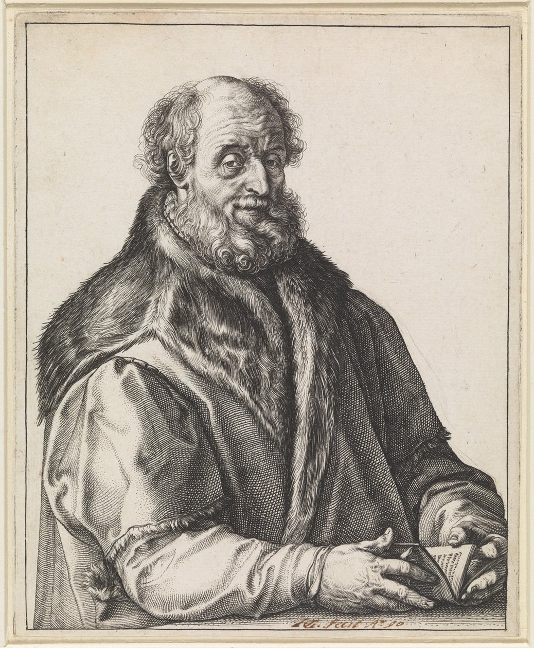 Johannes Zurenus (1517-1591) door Hendrick Goltzius