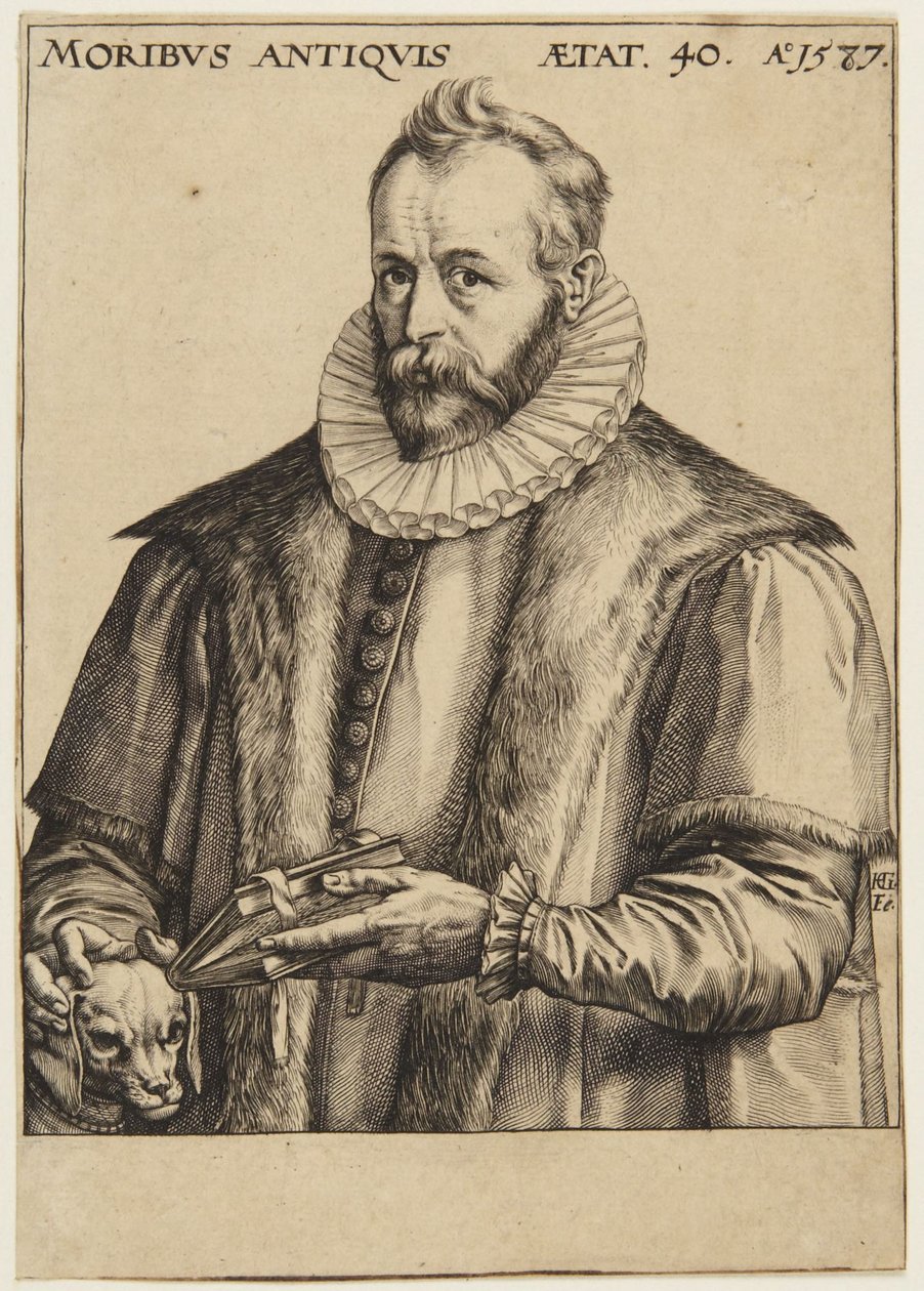 Justus Lipsius door Hendrick Goltzius