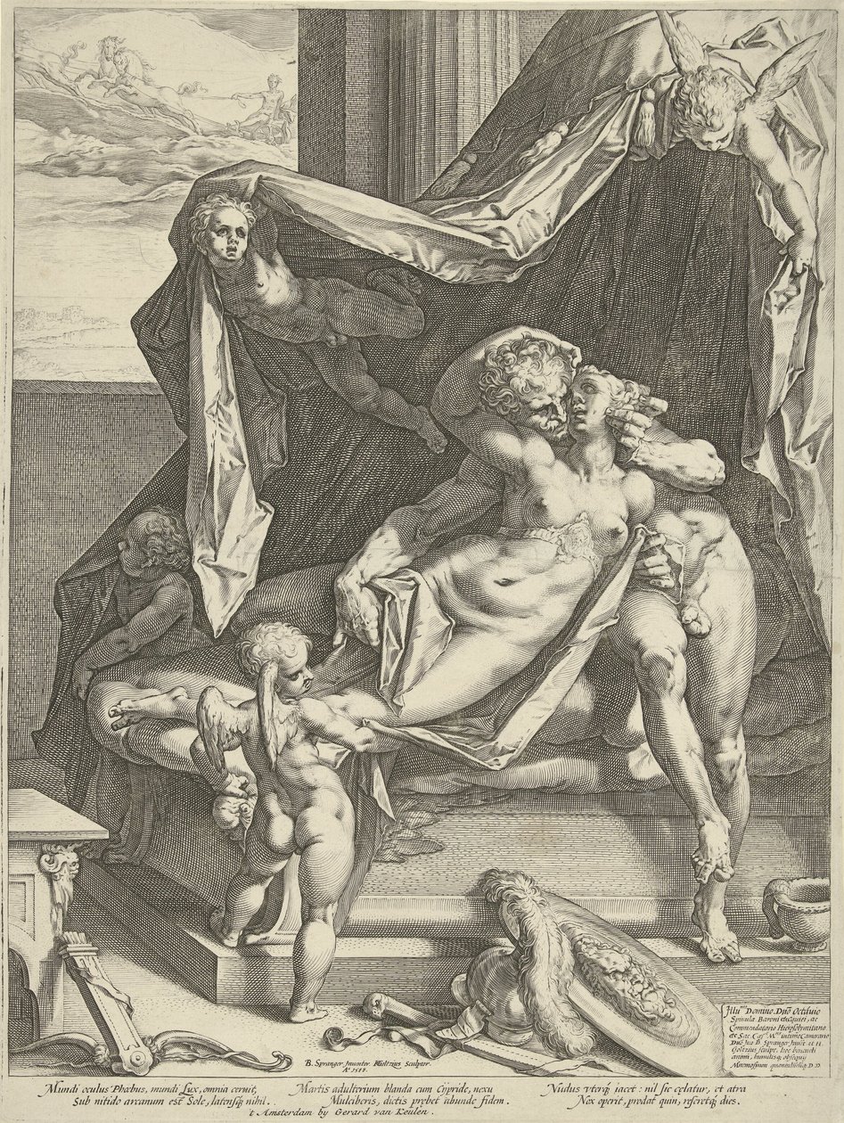 Mars en Venus door Hendrick Goltzius