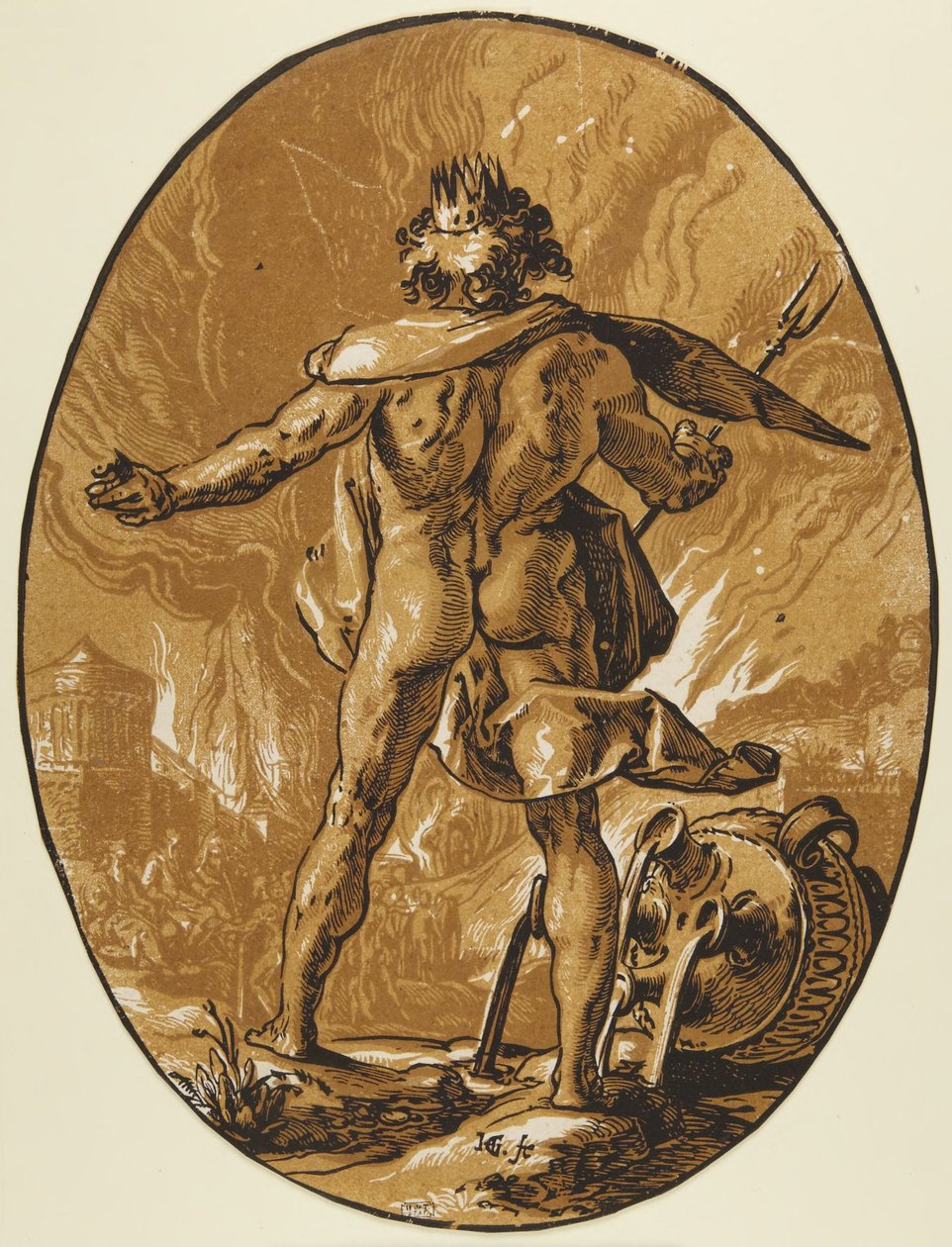 Pluto door Hendrick Goltzius