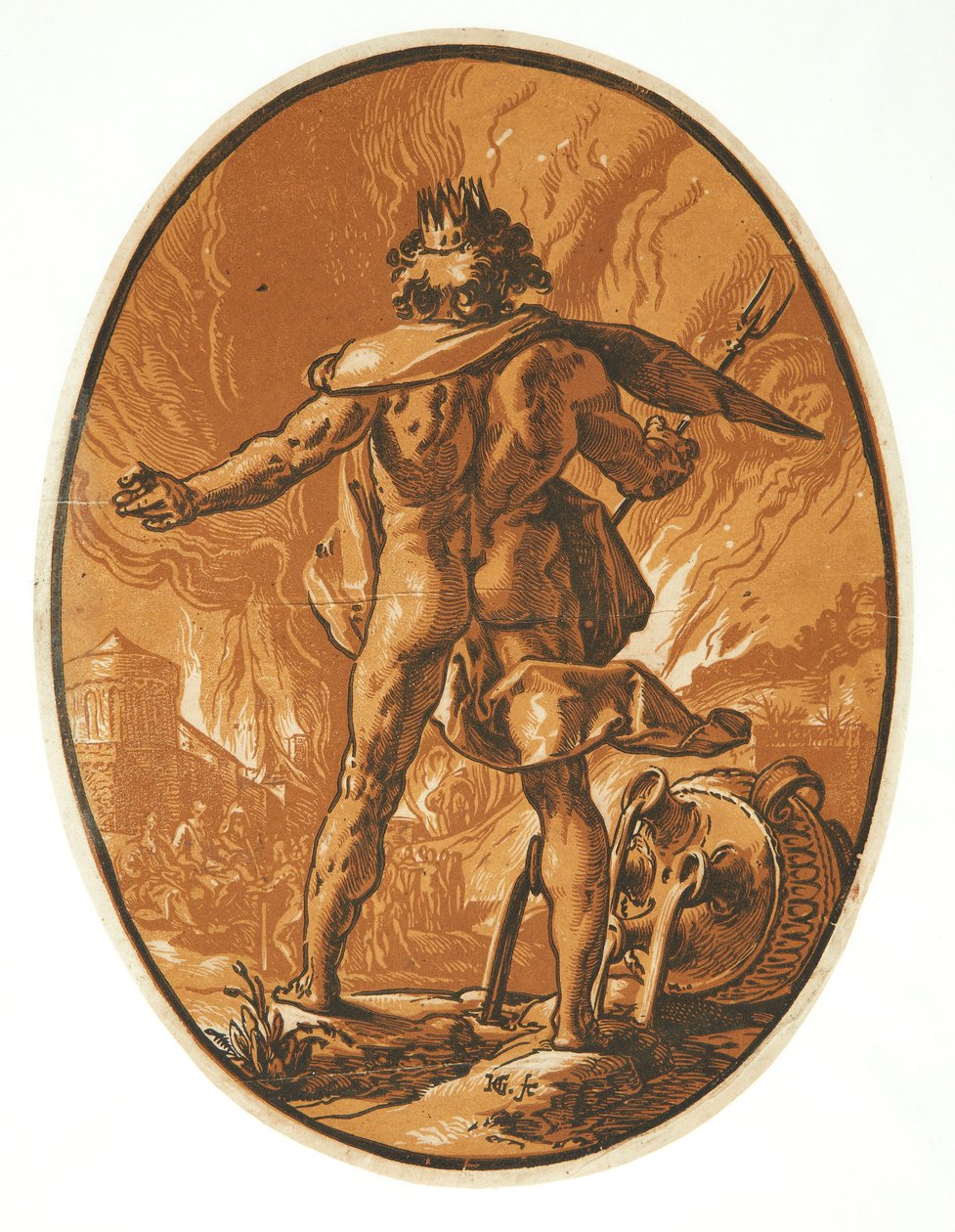 Pluto door Hendrick Goltzius