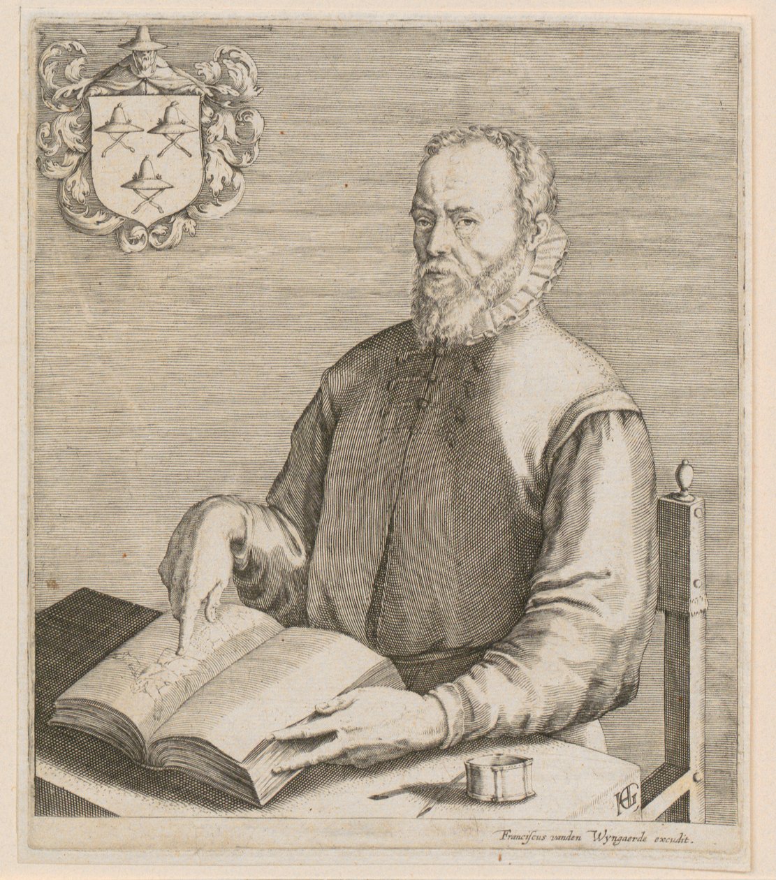 Portret van Gerard de Jode door Hendrick Goltzius