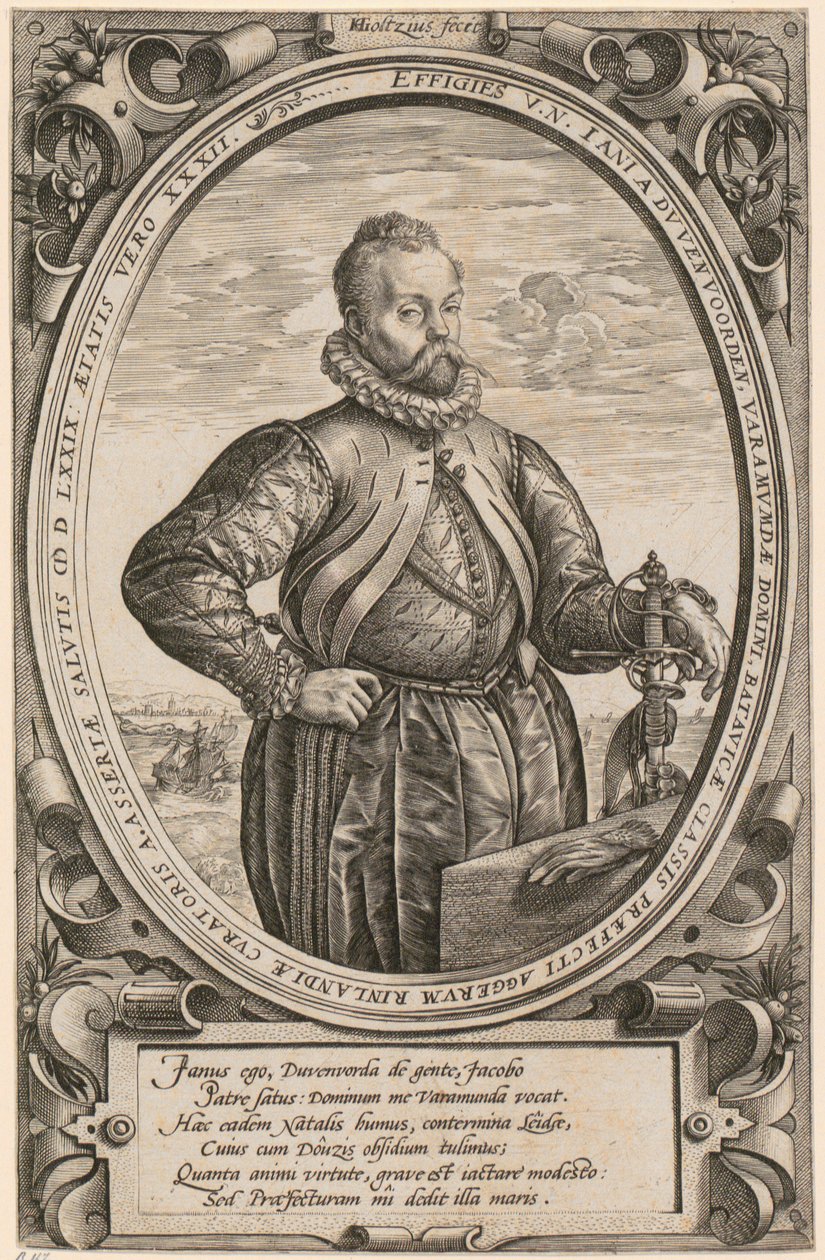 Portret van Jan [Johann] van Duvenvoorde door Hendrick Goltzius