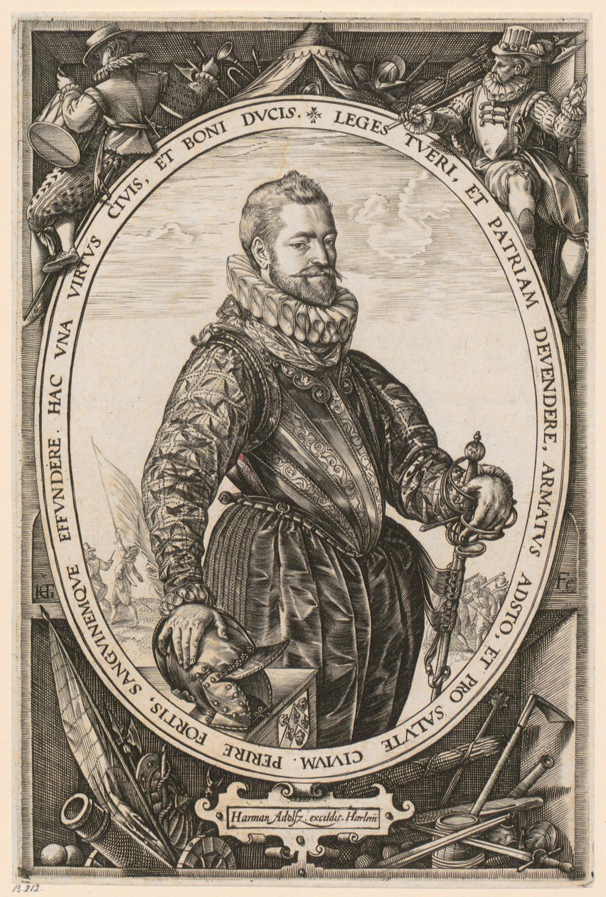 Portret van Jaques de la Faille door Hendrick Goltzius