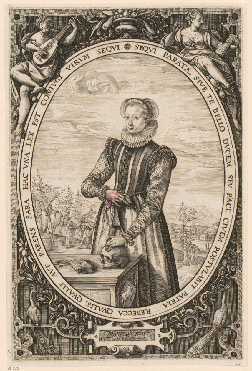 Portret van Josina Hamels door Hendrick Goltzius