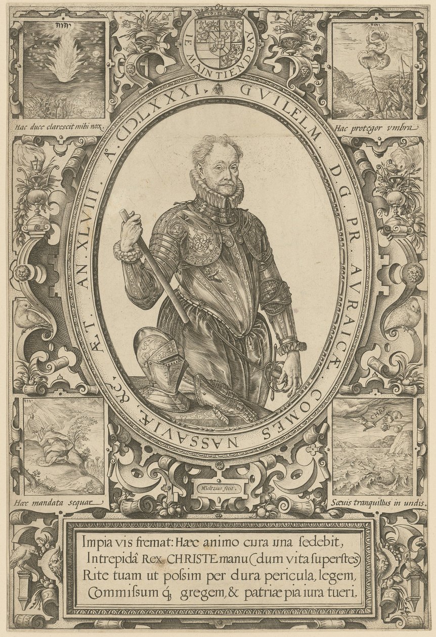 Portret van Willem I van Oranje door Hendrick Goltzius