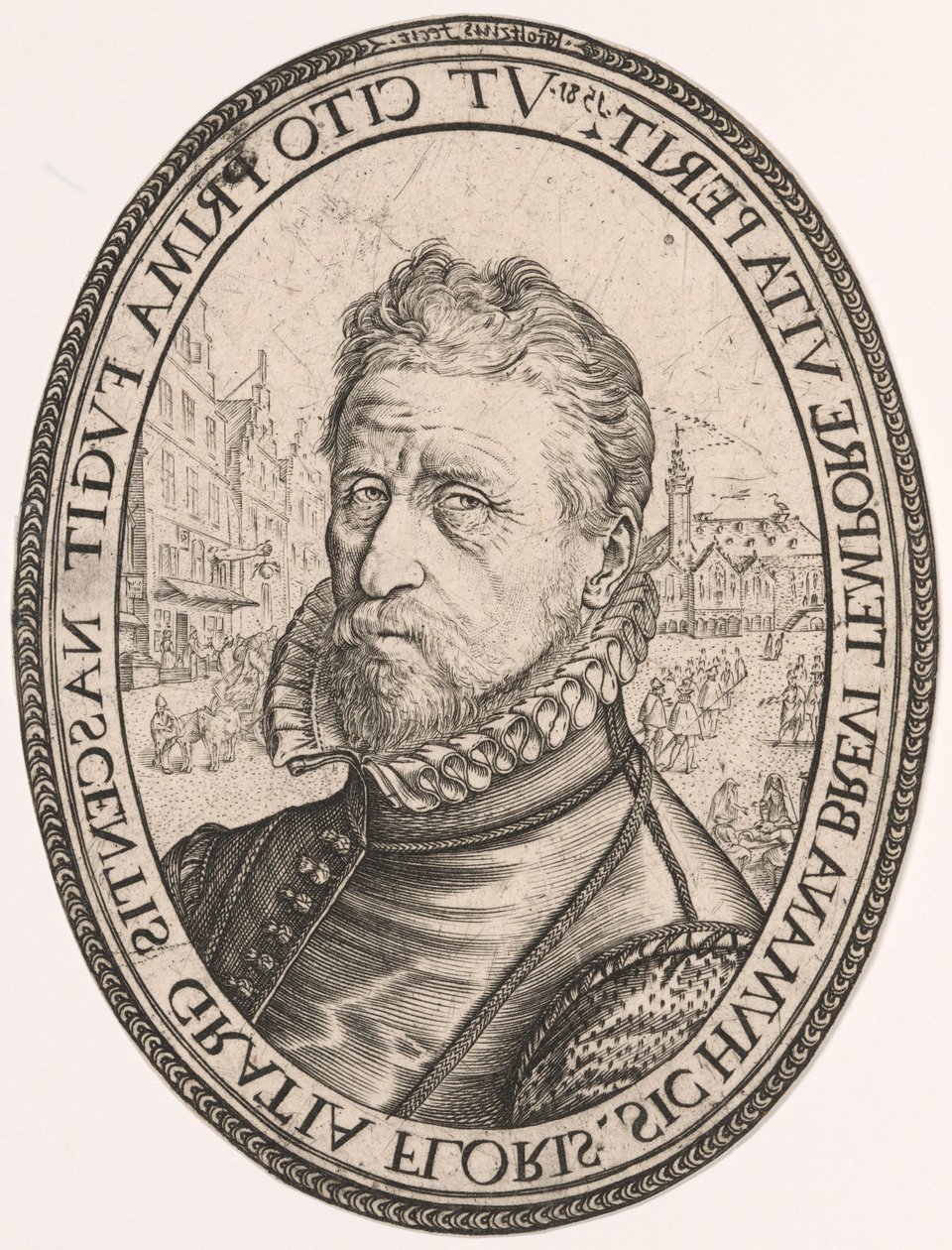Portret van Albert Fransz. Schatter door Hendrick Goltzius