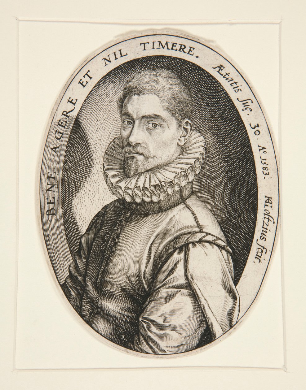 Portret van Hieronymous Scholiers door Hendrick Goltzius