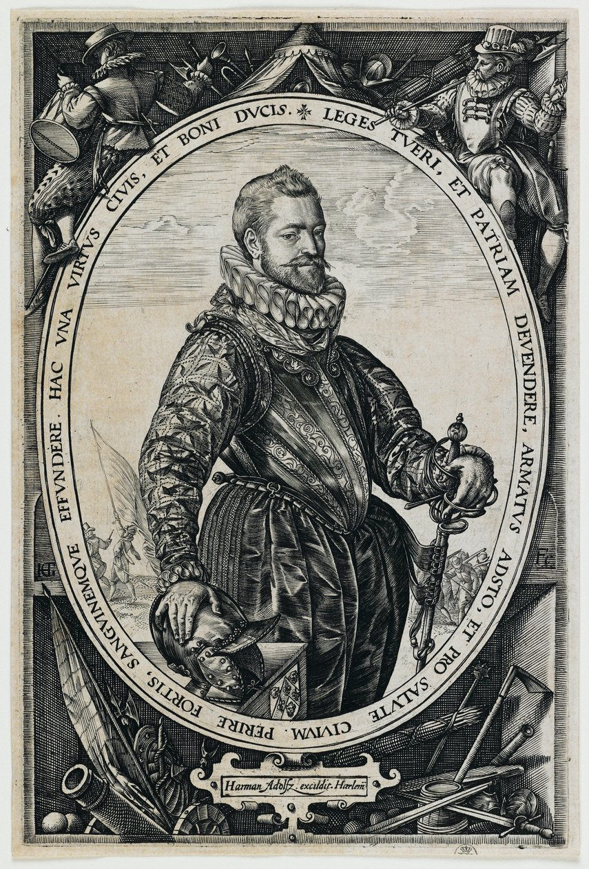 Portret van Jacques de la Faille door Hendrick Goltzius