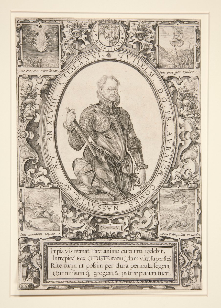 Portret van Willem van Oranje door Hendrick Goltzius