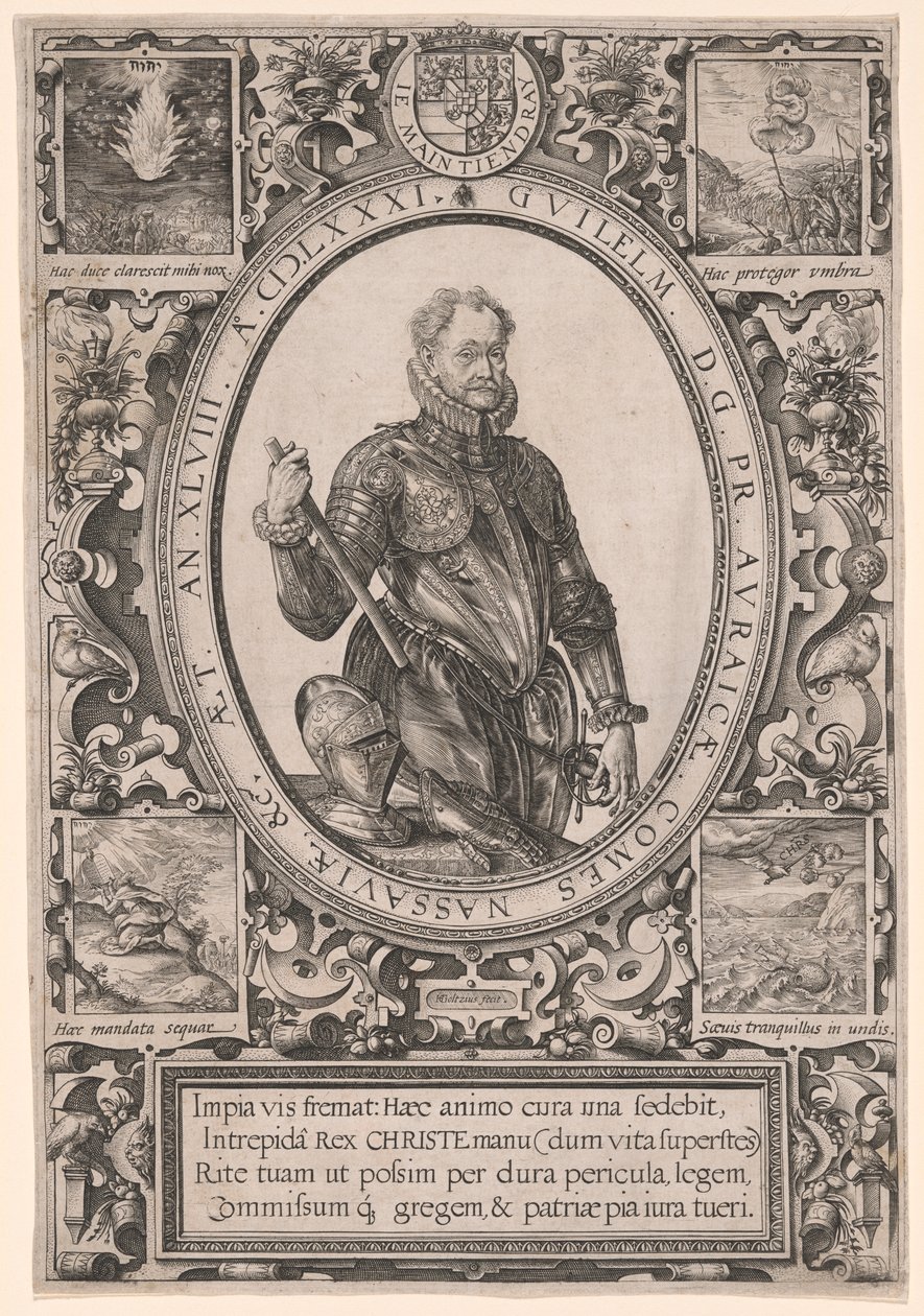 Portret van Willem van Oranje door Hendrick Goltzius