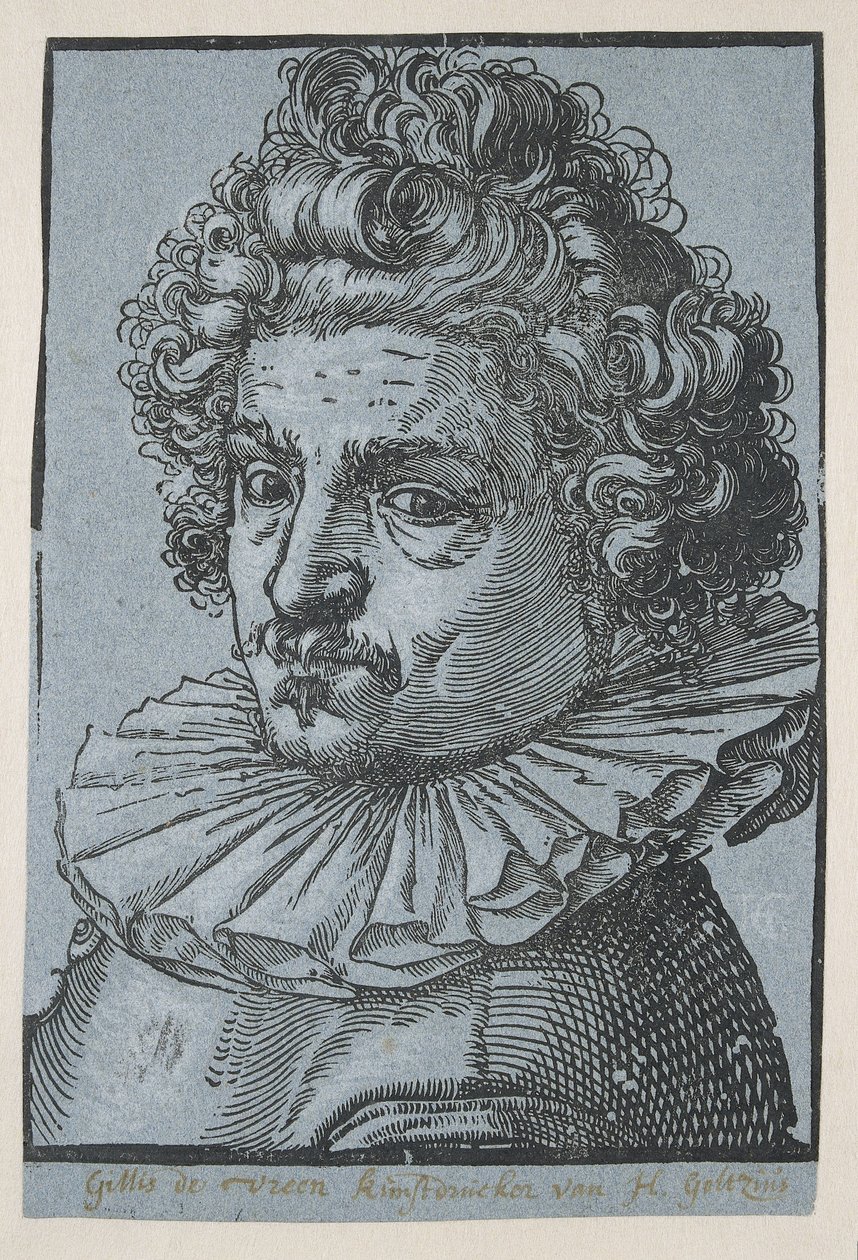 Portret van Gillis van Breen door Hendrick Goltzius