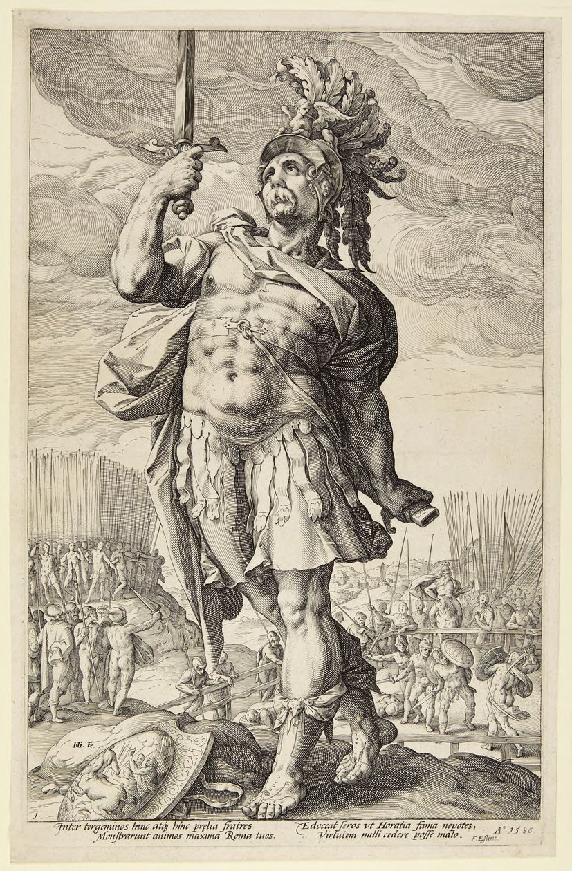 Publius Horatius door Hendrick Goltzius