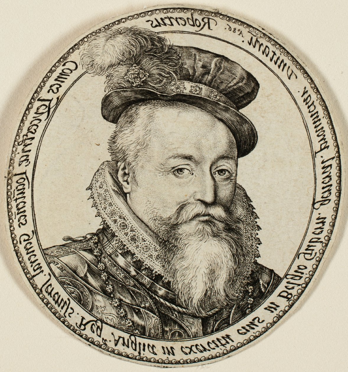 Robert Dudley, Graaf van Leicester (1532-1588), Engelse edelman, gouverneur-generaal van de Verenigde Provincies in 1585-87 door Hendrick Goltzius
