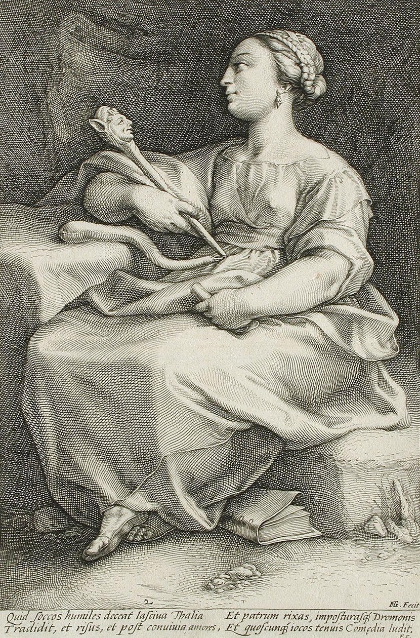 Thalia door Hendrick Goltzius