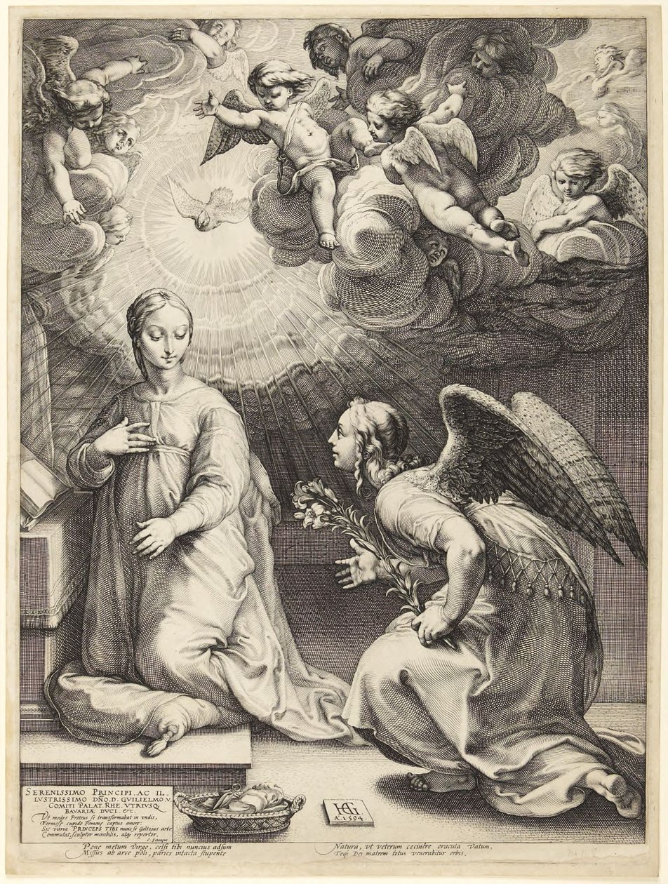 De geboorte en het vroege leven van Christus door Hendrick Goltzius
