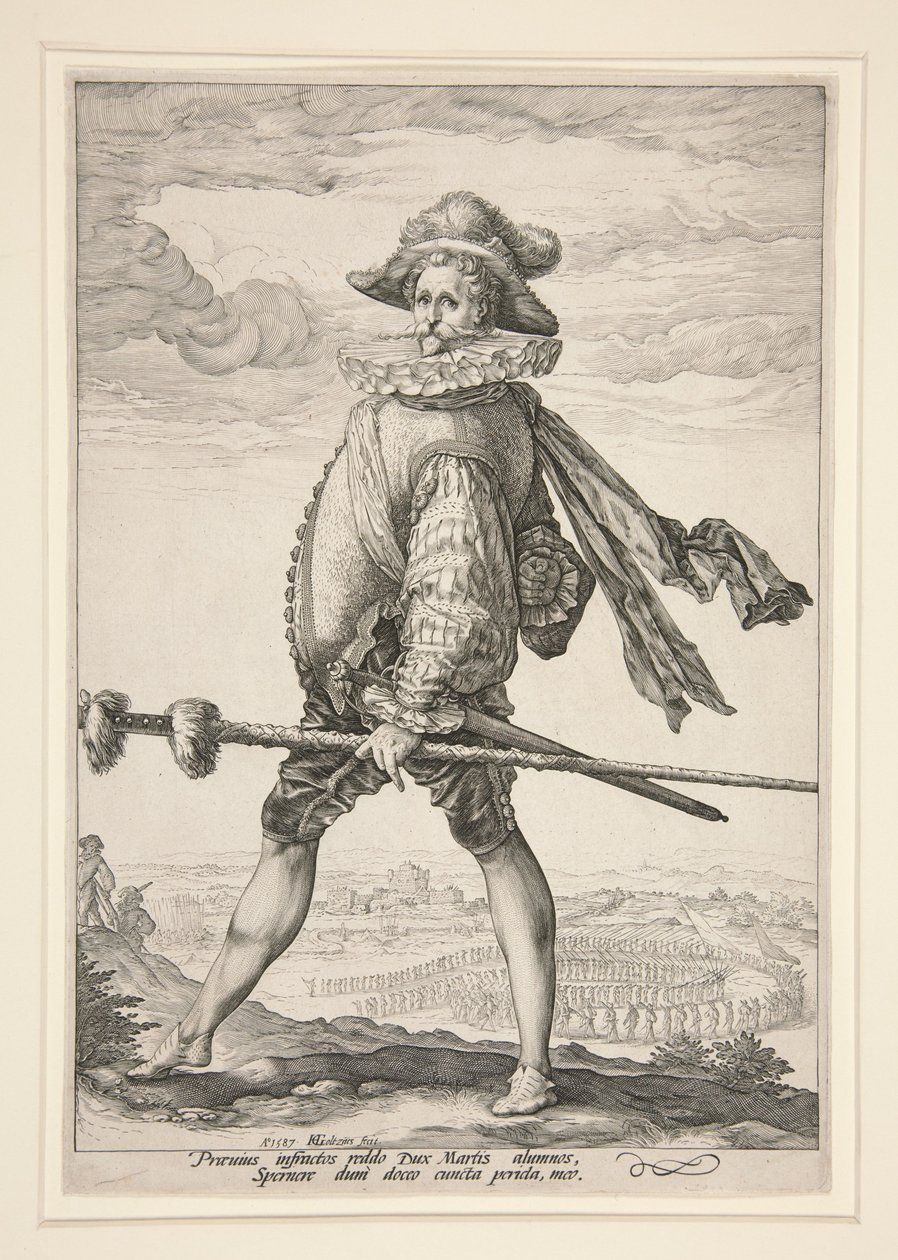De kapitein van de infanterie door Hendrick Goltzius