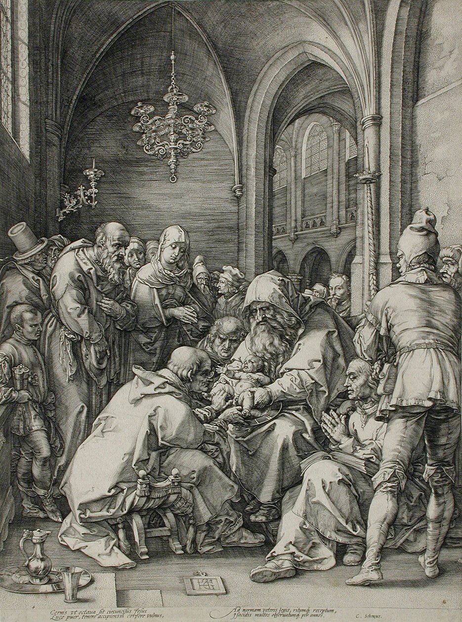 De besnijdenis door Hendrick Goltzius