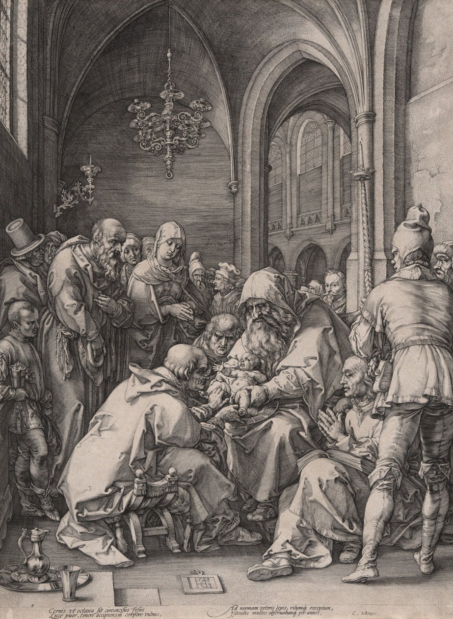 De besnijdenis door Hendrick Goltzius
