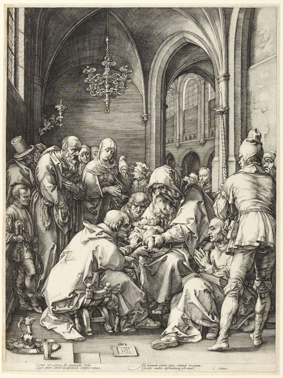 De besnijdenis door Hendrick Goltzius