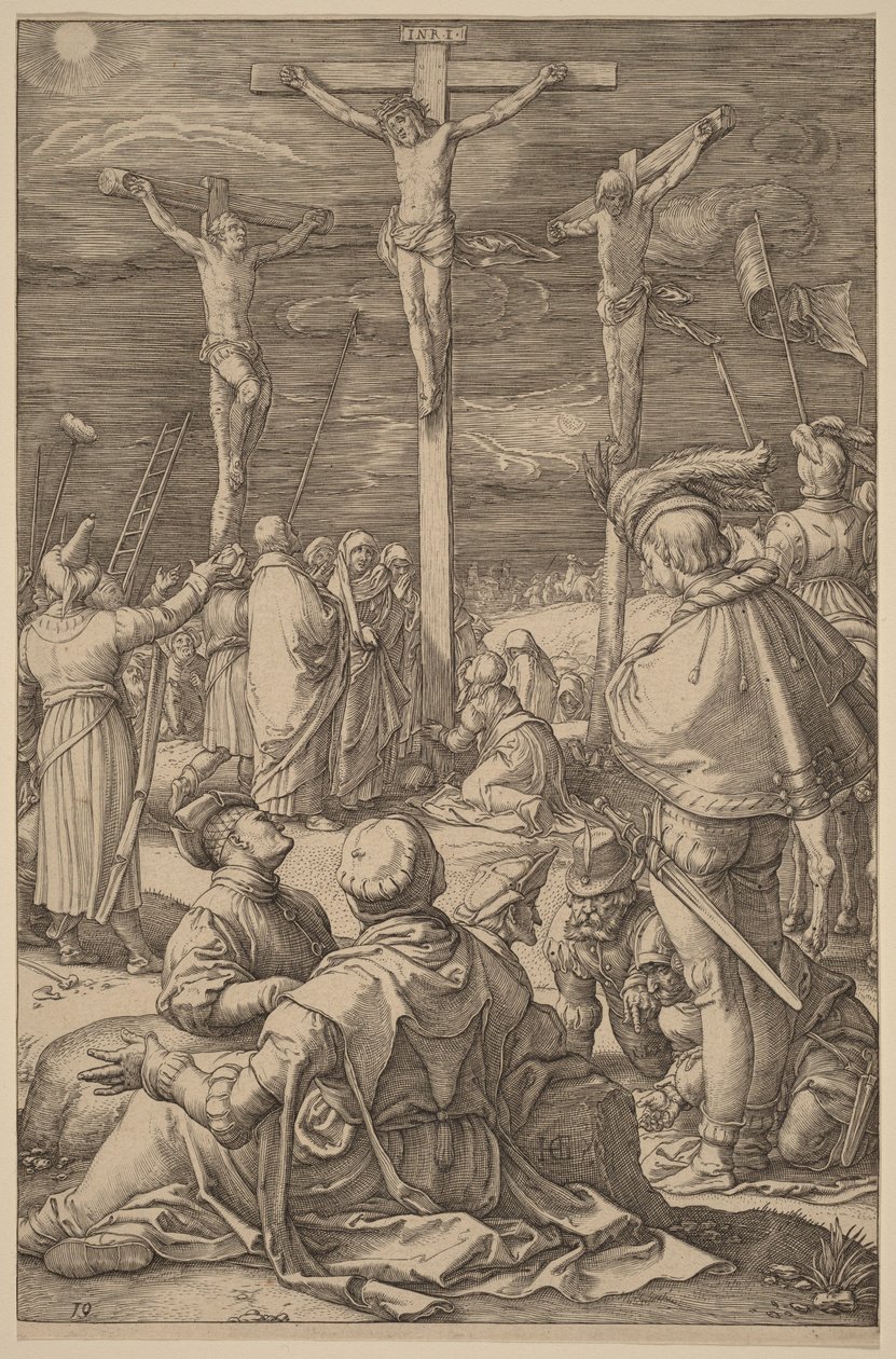 De kruisiging door Hendrick Goltzius
