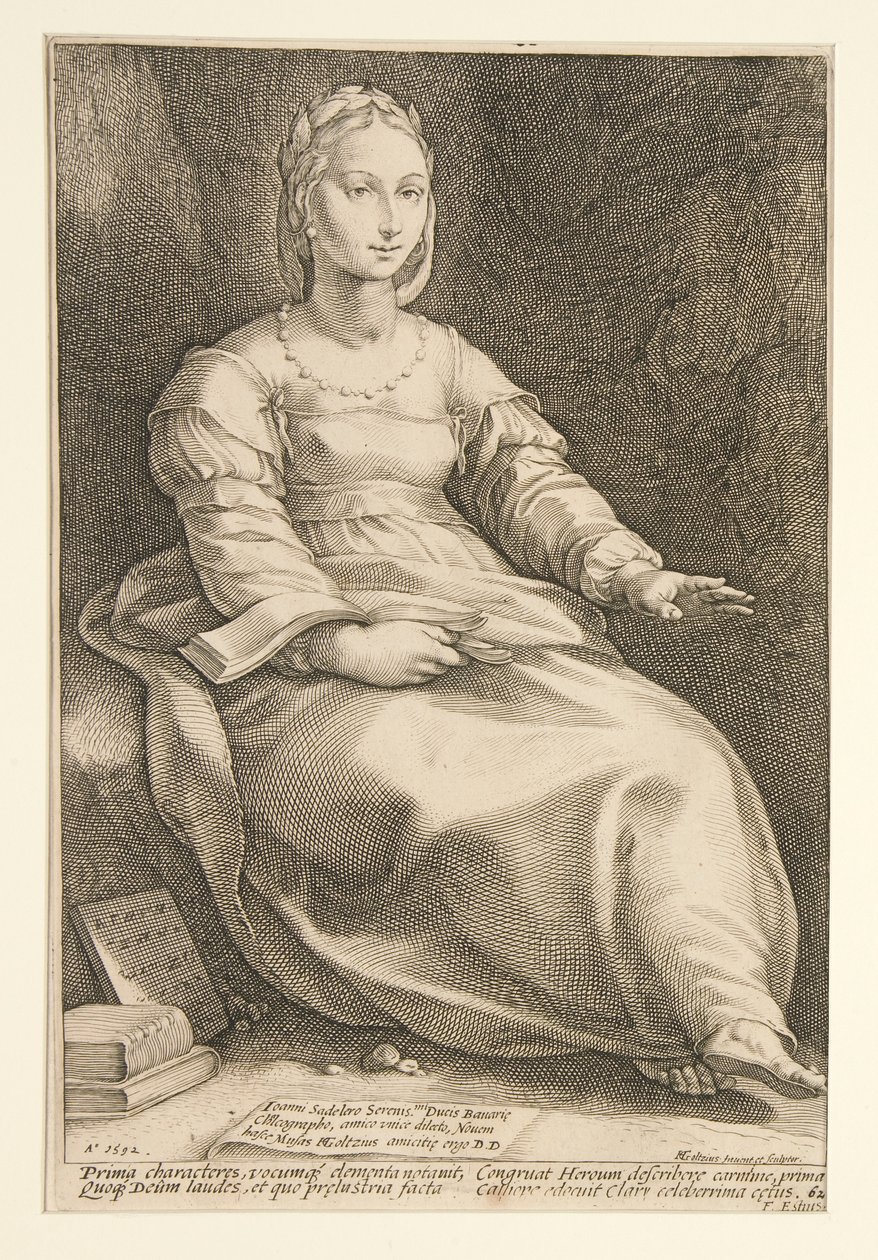De Negen Muzen: Calliope, #1 in een serie van 9 door Hendrick Goltzius