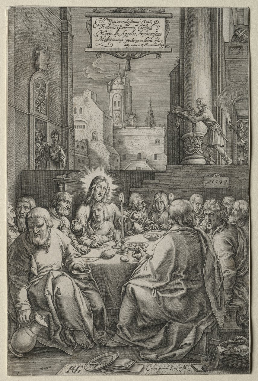 De Passie: Het Laatste Avondmaal door Hendrick Goltzius
