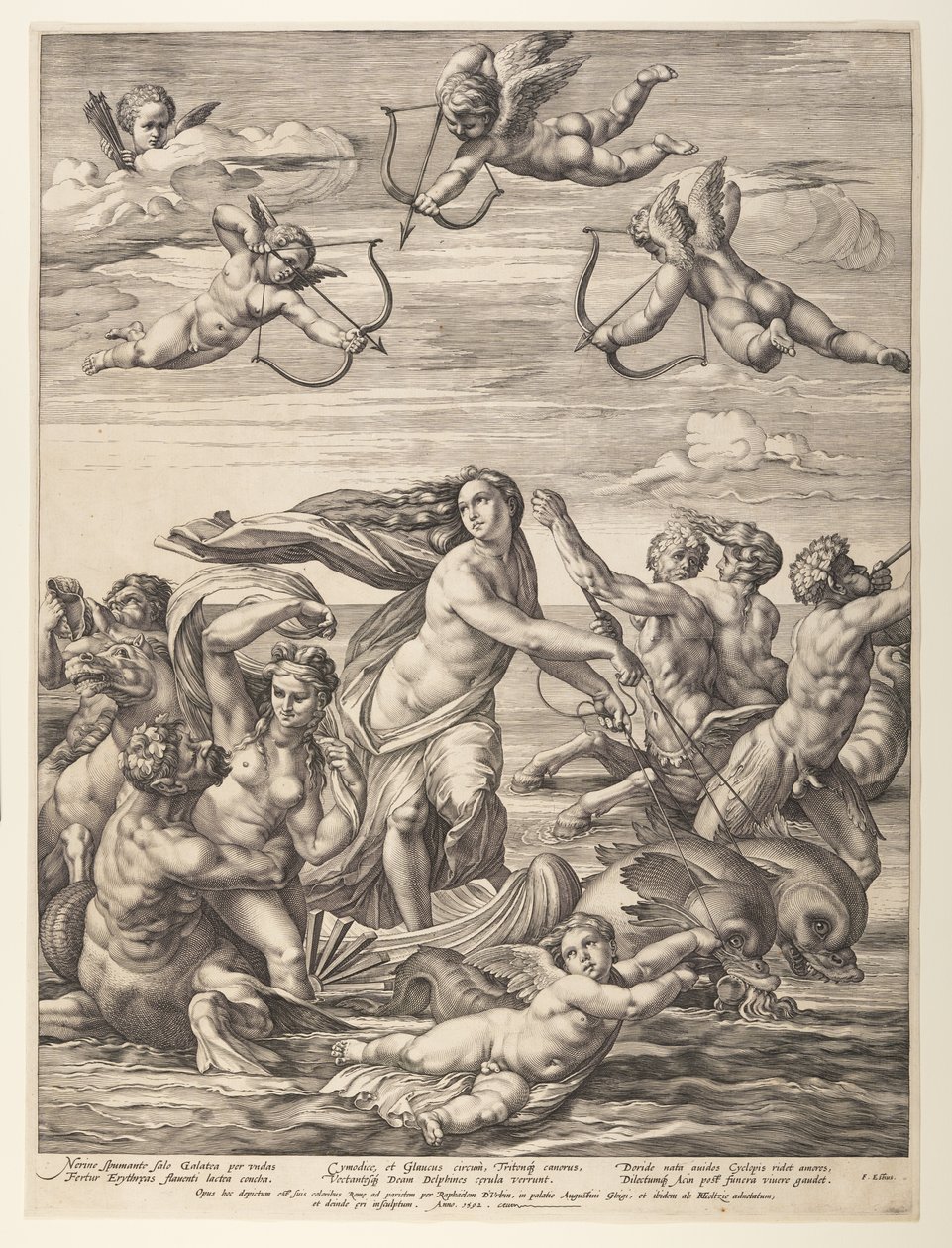 De triomf van Galatea door Hendrick Goltzius