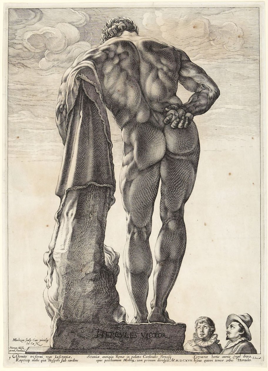 Drie beroemde antieke beeldhouwwerken door Hendrick Goltzius