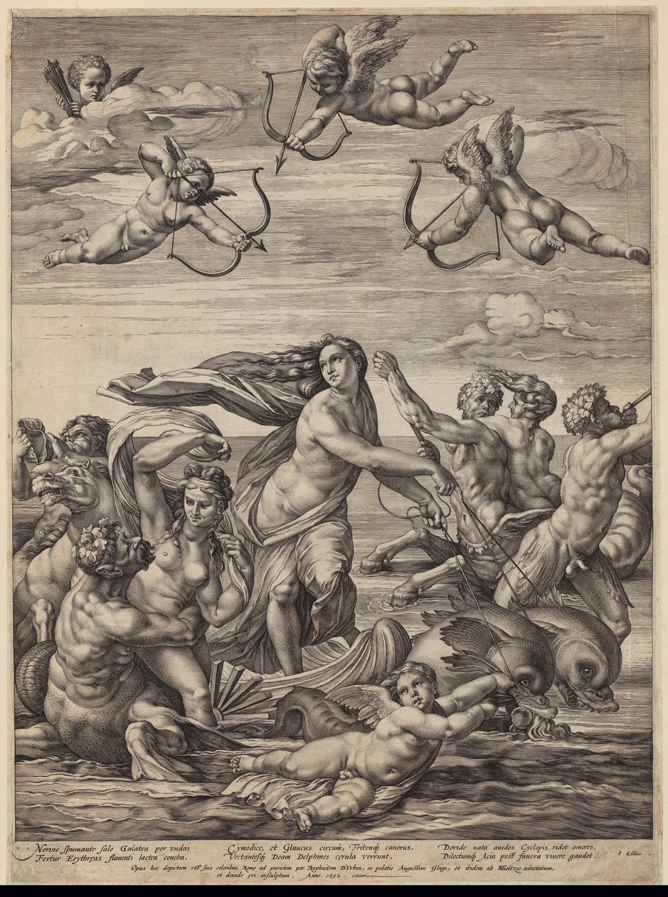 De triomf van Galatea door Hendrick Goltzius