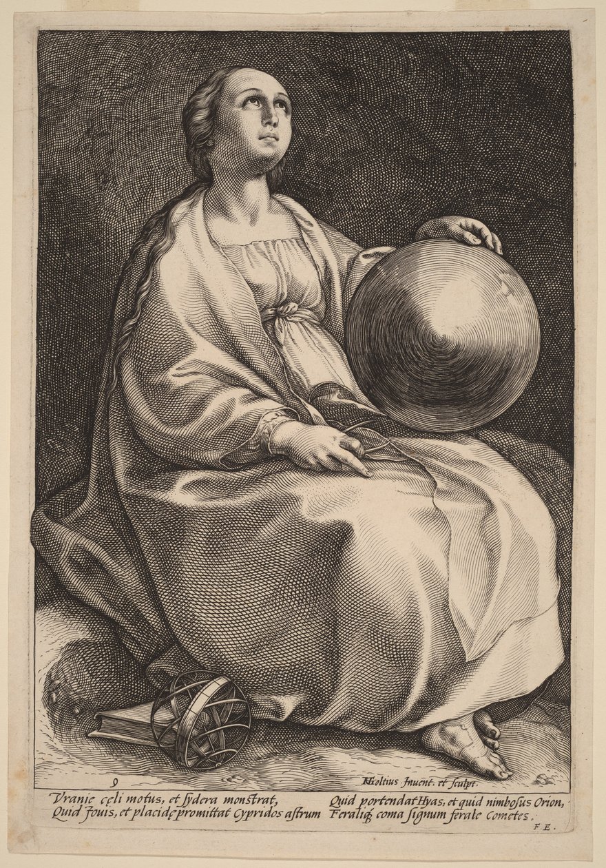 Urania door Hendrick Goltzius