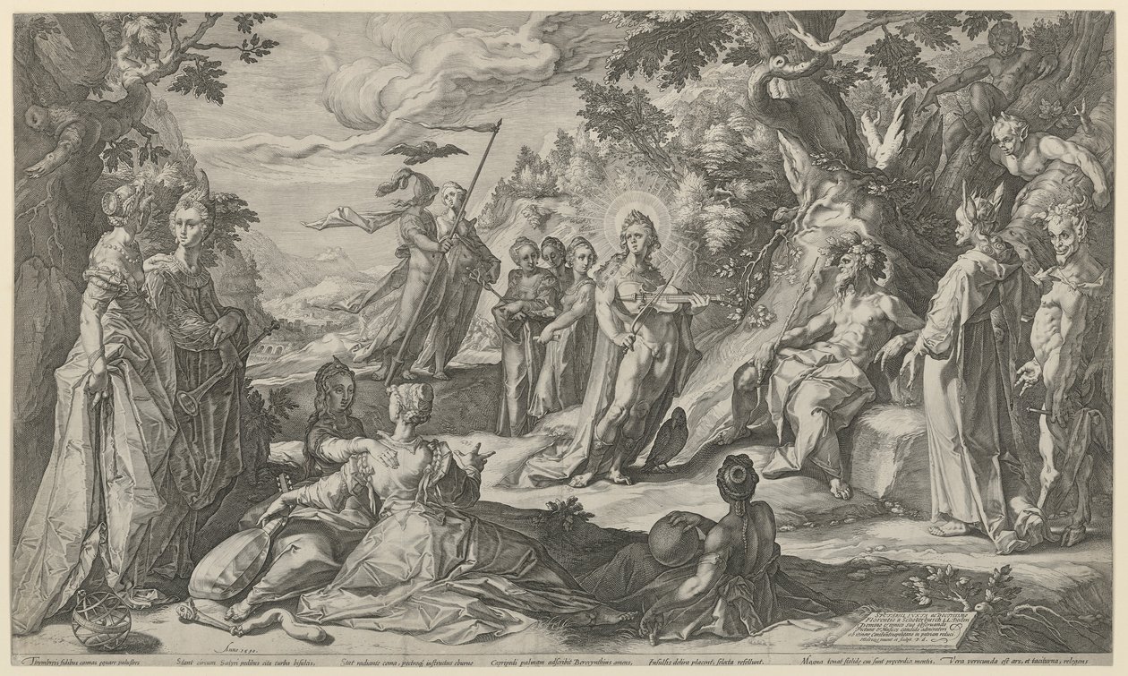 Het oordeel van Midas door Hendrick Goltzius
