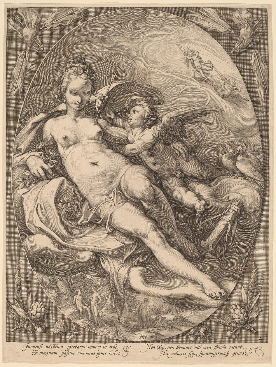 Venus en Cupido door Hendrick Goltzius