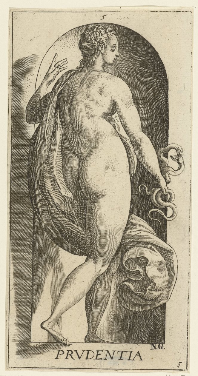 Voorzichtigheid door Hendrick Goltzius