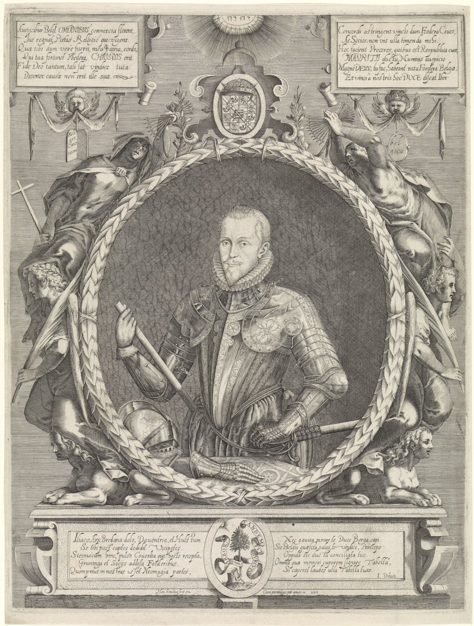 Portret van Maurits, prins van Oranje door Hendrick Hondius (I)