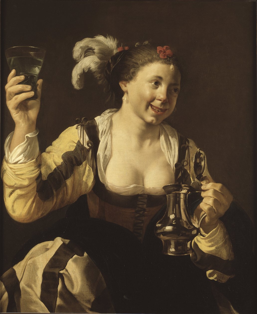 Een meisje met een glas (Smaak. Uit de serie 