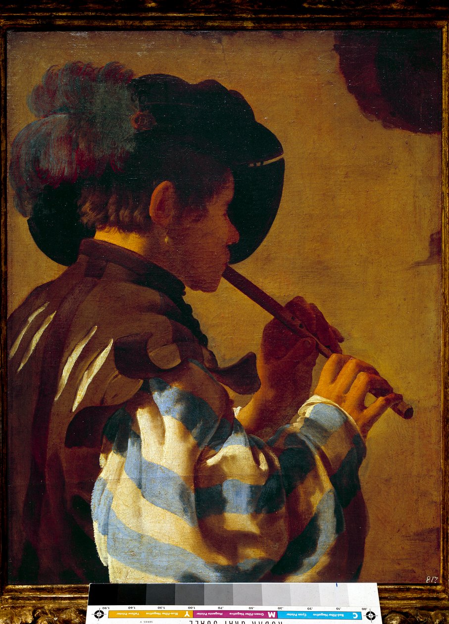 Patre speelt fluit door Hendrick ter Brugghen