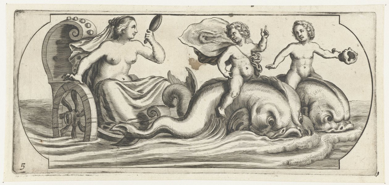 Amphitrite op een strijdwagen door Hendrick de Keyser (I)