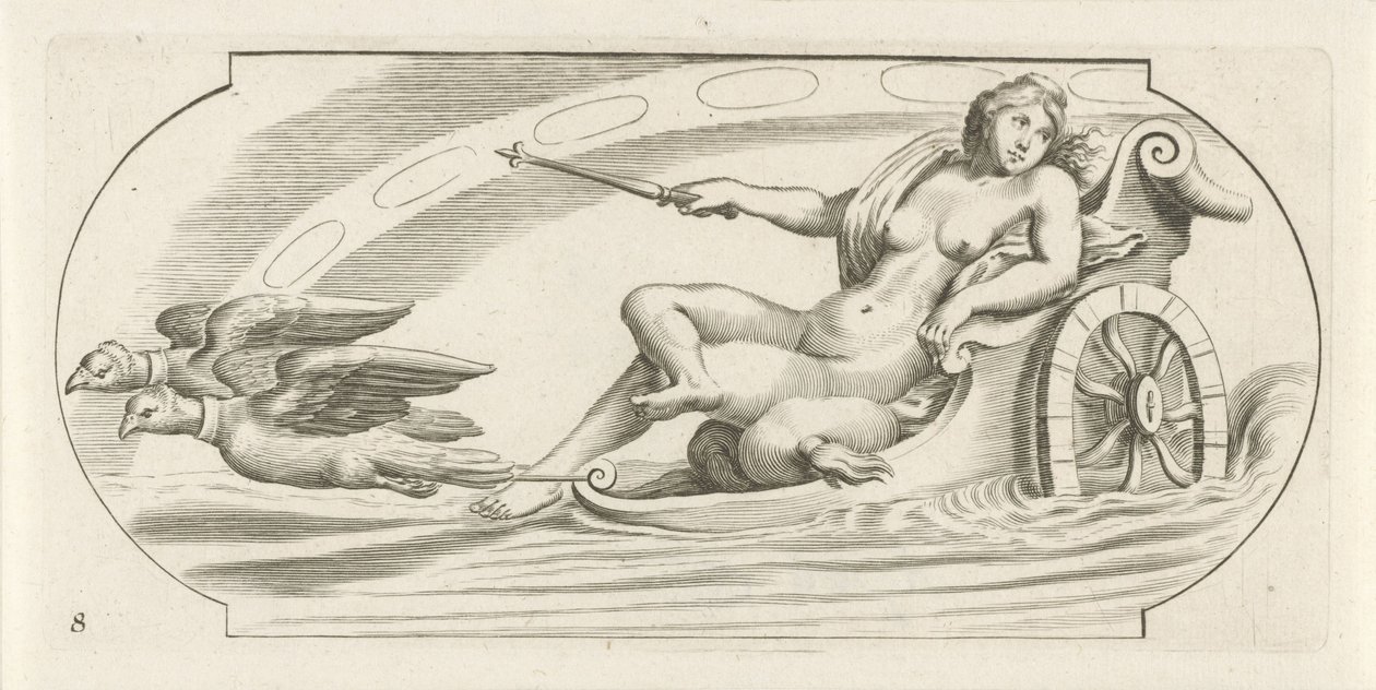 Aurora op een strijdwagen door Hendrick de Keyser (I)