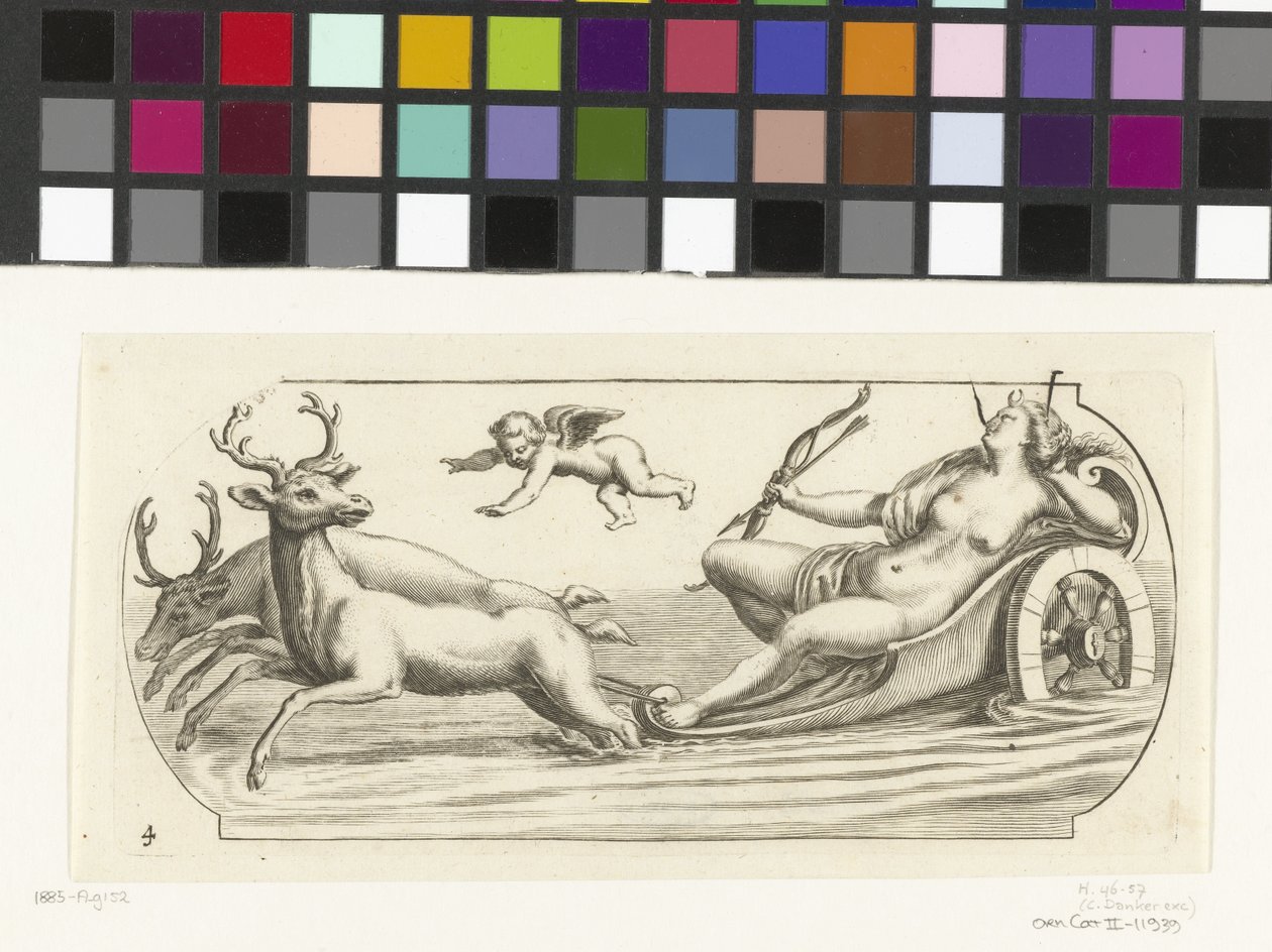 Diana op een strijdwagen door Hendrick de Keyser (I)