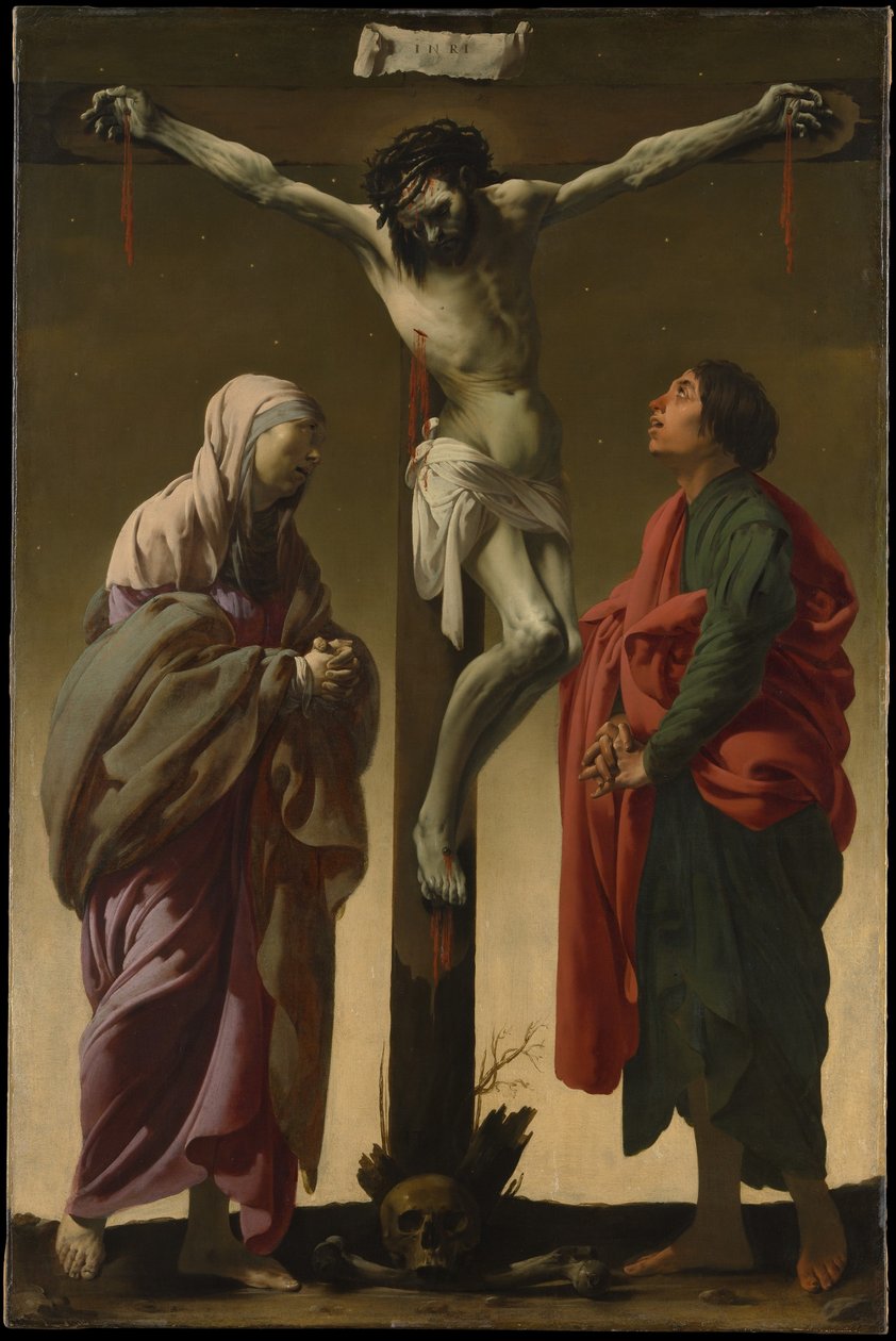 De kruisiging met de Maagd en de heilige Johannes door Hendrick ter Brugghen