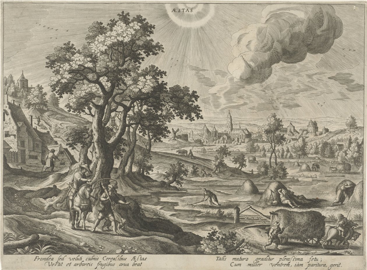 Zomer (serie titel: De vier seizoenen) door Hendrick van Schoel