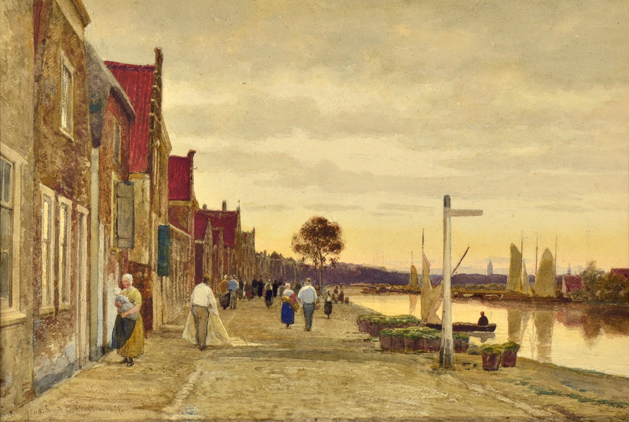 Nederlands Landschap door Hendrick van de Sande Bakhuyzen