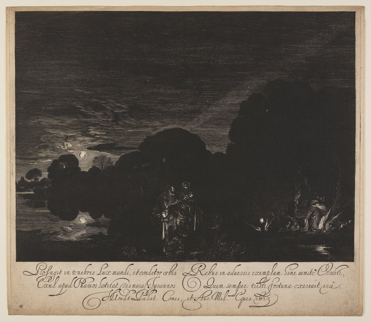 De vlucht naar Egypte door Hendrick von Goudt