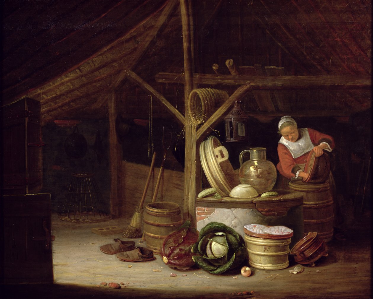 Keukeninterieur door Hendrik Martensz Sorgh