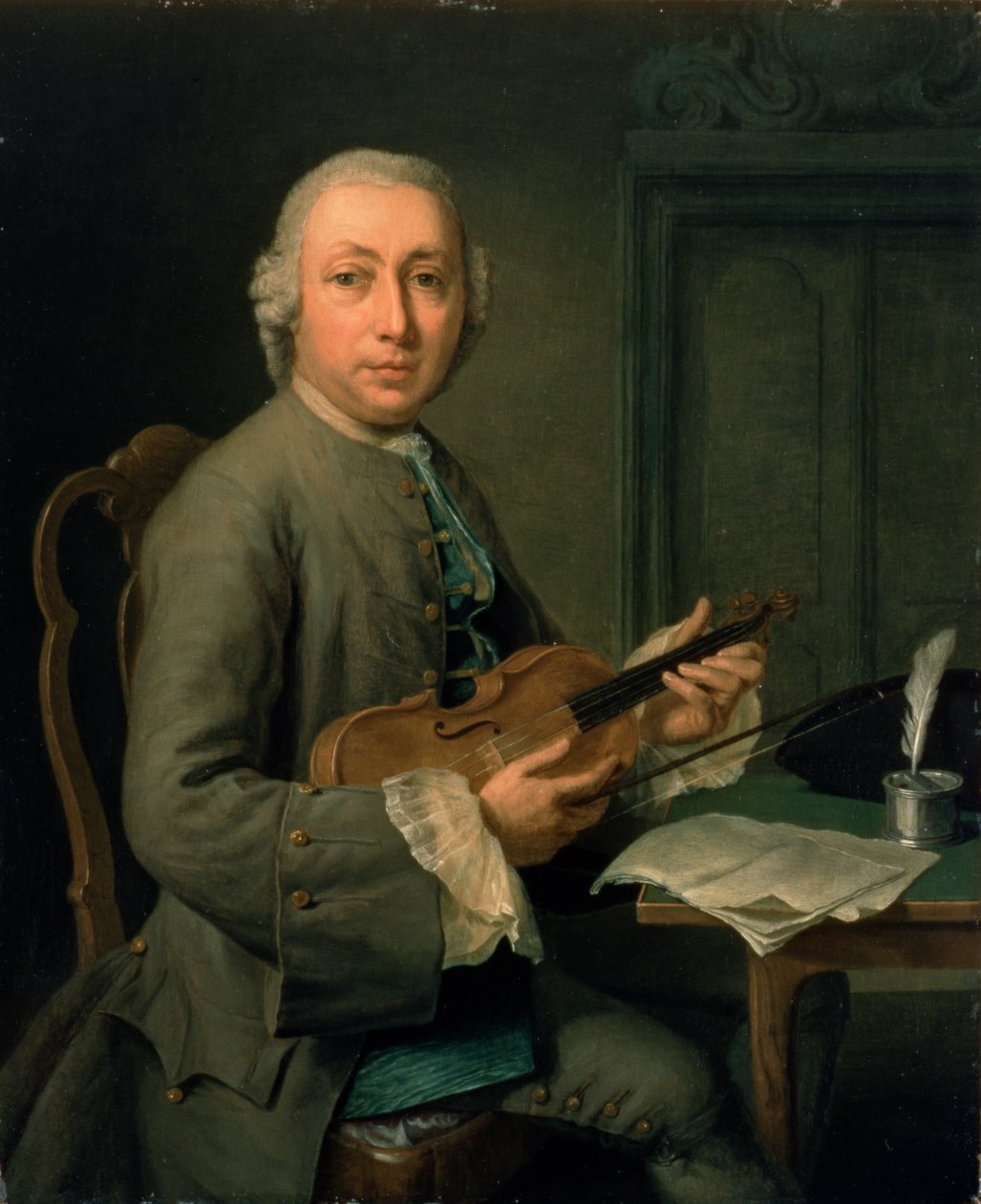 Man met een viool door Hendrik Pothoven