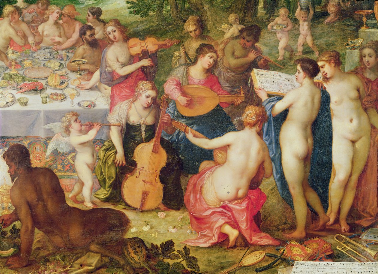 Het Banket van de Goden (detail) door Hendrik van the Elder Balen